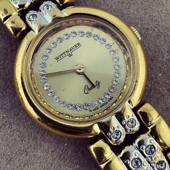 Vintage Swiss Made Wittnauer Fabulous Crystal Accent Dress Watch - Picture 5 of 9